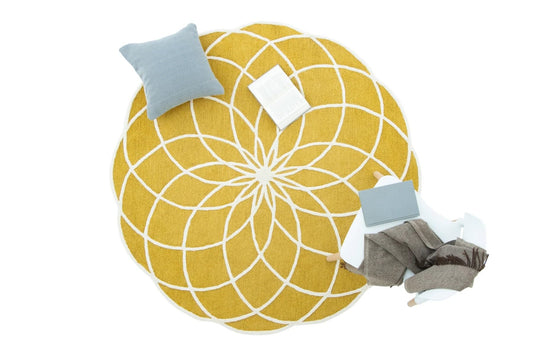 Yellow Bloom - Hand-Tufted Wool Rug