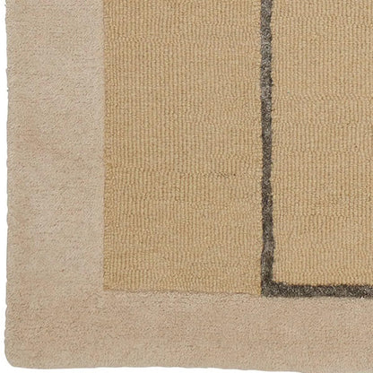 Beige Construct - Hand-Tufted Wool Rug