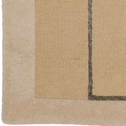 Beige Construct - Hand-Tufted Wool Rug