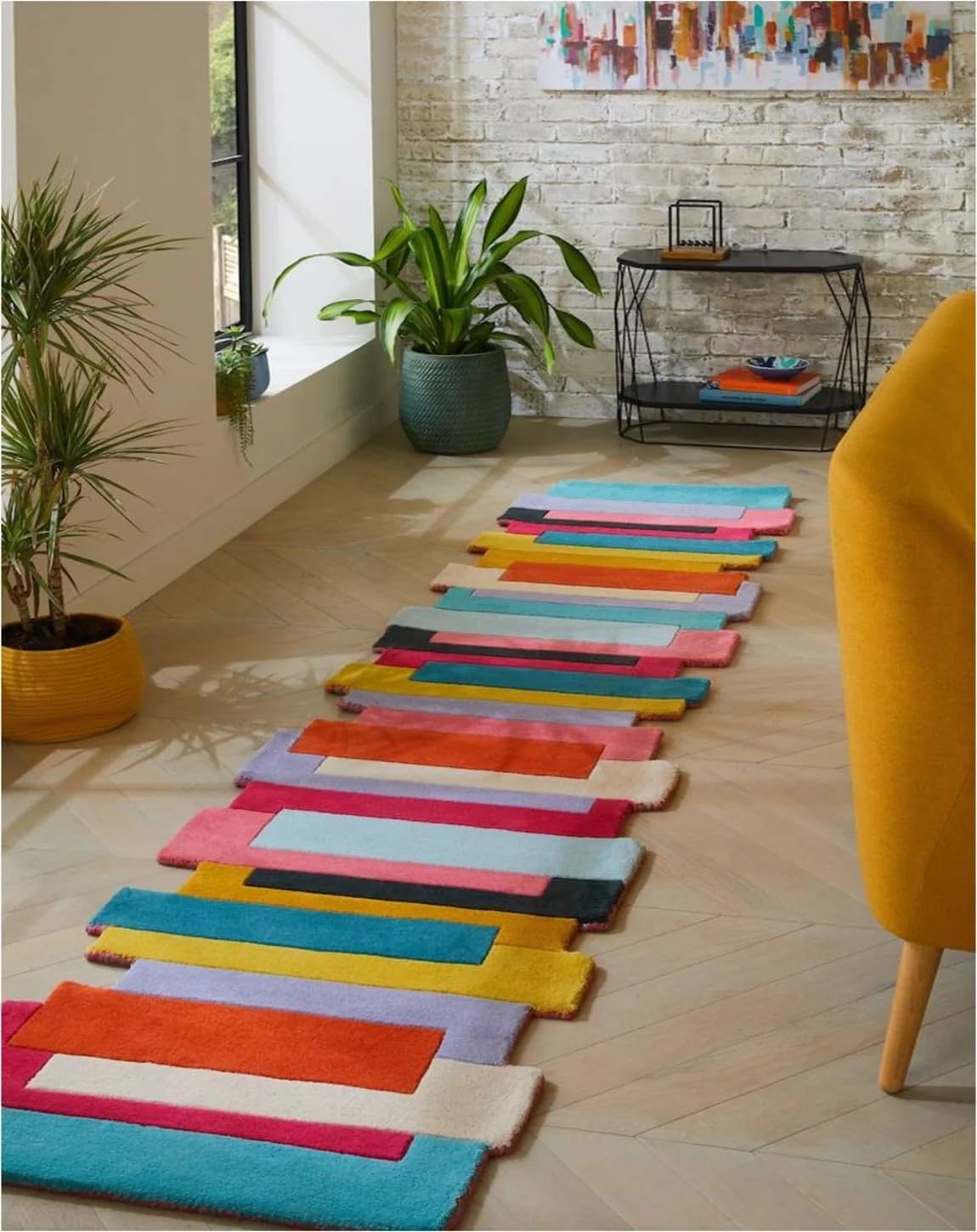 Rainbow Steps - Hand-Tufted Wool Rug