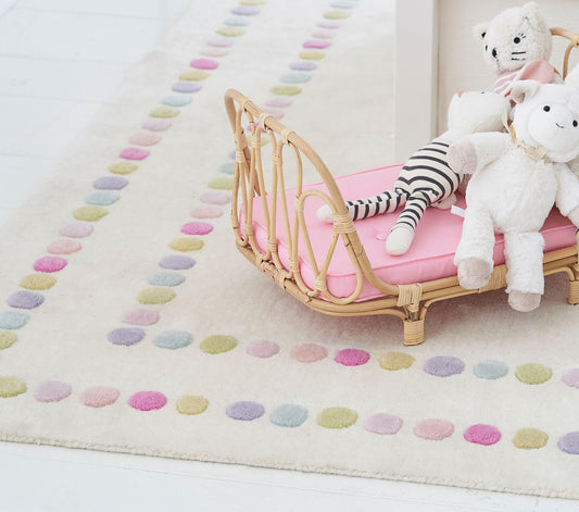 Dot Border - Hand Tufted Wool Rug