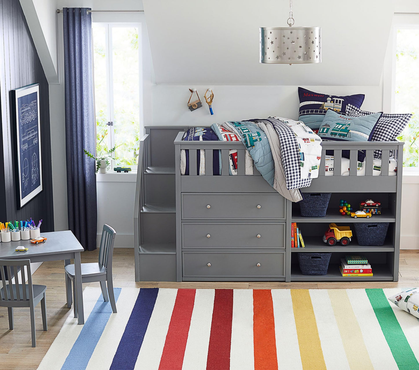 Rainbow Strip - Hand Tufted Wool Rug