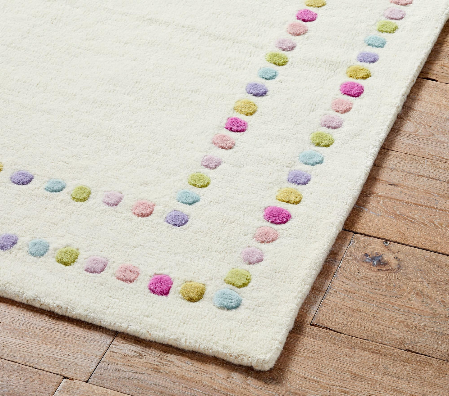 Dot Border - Hand Tufted Wool Rug