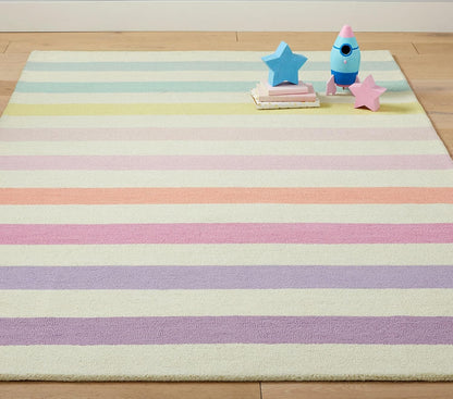 Rainbow Strip - Hand Tufted Wool Rug