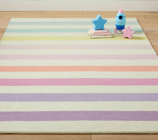 Rainbow Strip - Hand Tufted Wool Rug
