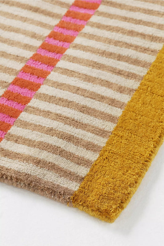 Qube Stripe - Hand-Tufted Wool Rug